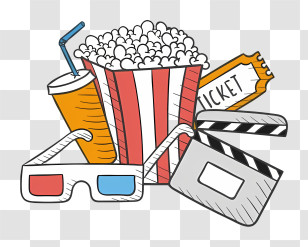 Movie Logo - Movie Night Essentials Illustration Transparent PNG
