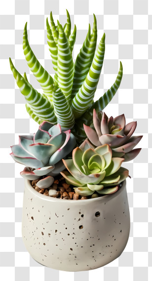 Cartoon - Succulent Plants In Pot Transparent PNG