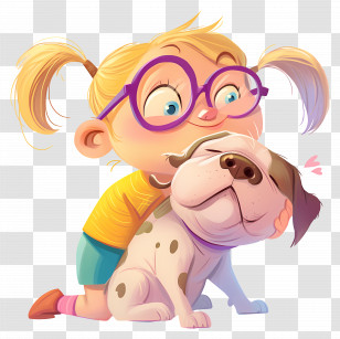 Woman Hugging Dog - Girl Hugging Her Dog Transparent PNG