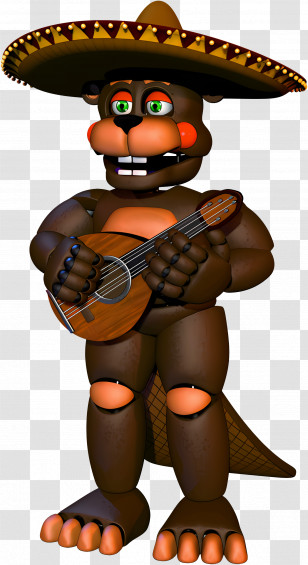 El Chip - Animatronic Bear With Guitar Transparent PNG