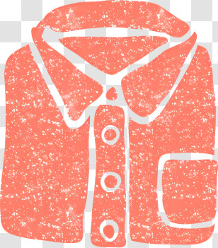 Icon - Red Shirt With Collar And Buttons Transparent PNG
