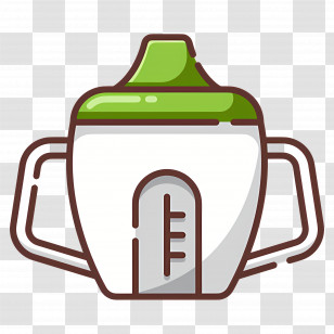 Baby Cup - Green And White Sippy Cup For Babies Transparent PNG