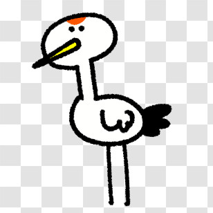 Cartoon - Simple Cartoon Bird Drawing Transparent PNG