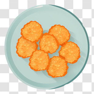 Chicken Nuggets - Chicken Nuggets On A Plate Transparent PNG