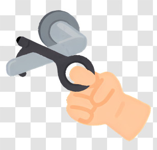 Clipart - Hand Using Tool To Open Door Transparent PNG
