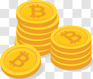 Gold Coins - Stack Of Bitcoin Coins Illustration Transparent PNG