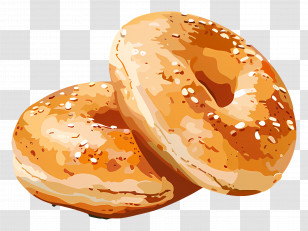 Bagel - Two Fresh Bagels Transparent PNG