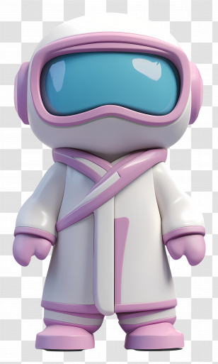 Bathrobe - Cute Futuristic Robot Transparent PNG