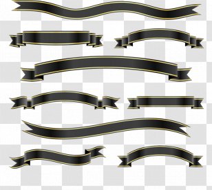 Ribbon Euclidean Vector Icon - Phnom Penh Black Transparent PNG