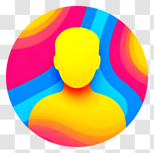 User Icon - Colorful Silhouette Profile Transparent PNG