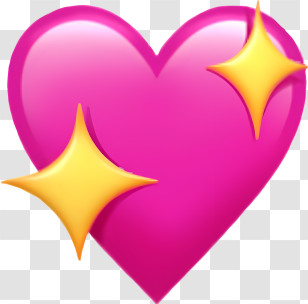 Emoji - Pink Sparkling Heart Emoji Transparent PNG