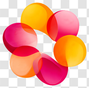 Modern Abstract Logo - Colorful Overlapping Circle Logo Transparent PNG