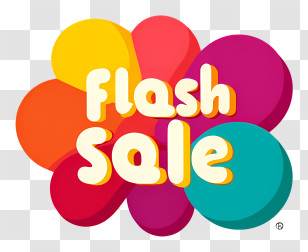 Flash Sale - Flower Flash Sale Logo Transparent PNG