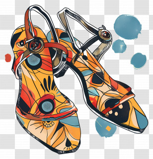 Shoes - Colorful High Heels Transparent PNG