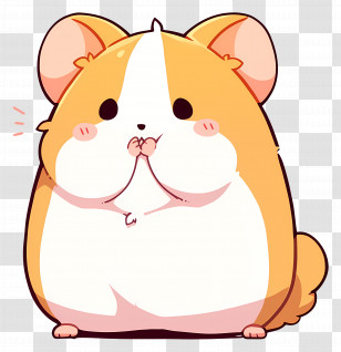Cute Chubby Hamster - Adorable Cartoon Hamster Transparent PNG
