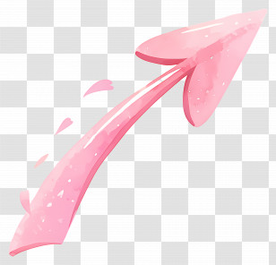 Pink Curved Arrow - Pink Upward Arrow Transparent PNG