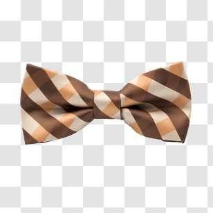 Bow Tie - Brown Plaid Bow Tie Transparent PNG