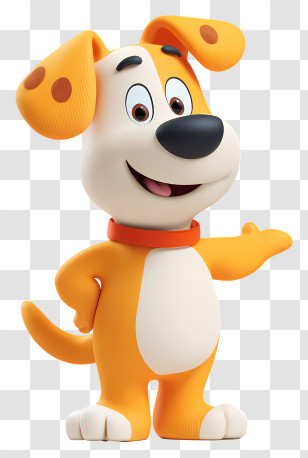 Dog Mascot - Orange Dog With Spots Transparent PNG