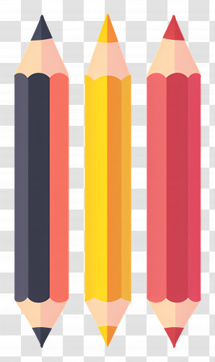 Pencils - Colorful Set Of Pencils In Vector Design Transparent PNG