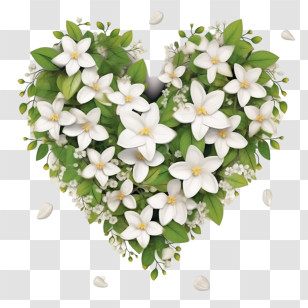 Jasmine Flower
 - Heart-shaped Flower Arrangement Transparent PNG