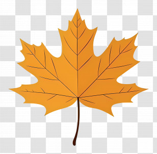 Maple Leaf - Vibrant Autumn Leaf In Orange Transparent PNG
