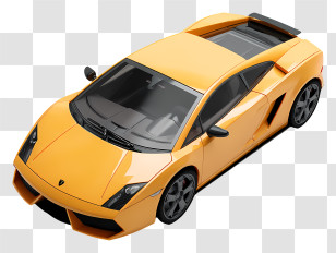 Lamborghini Car - Yellow Sports Car Transparent PNG