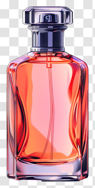 Perfume Bottle - Elegant Perfume Bottle With Pink Liquid Transparent PNG