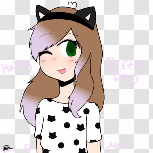 Cat Eye Black Hair Glasses Cheek - Flower - Happy Birthday To Me Transparent PNG