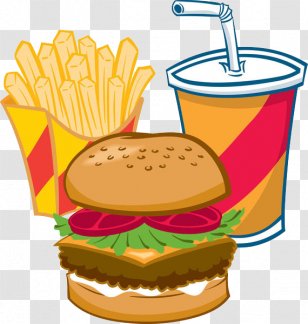 Hamburger Soft Drink French Fries Fast Food Junk - Sandwich - Burger Transparent PNG
