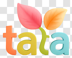 Tata Logo - Pastel 'tata' Leaf Logo Transparent PNG