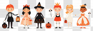 Halloween Kids - Children In Halloween Costumes Transparent PNG