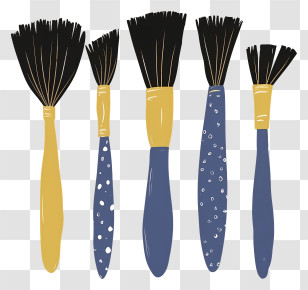 Cartoon - Colorful Paintbrushes For Art Transparent PNG
