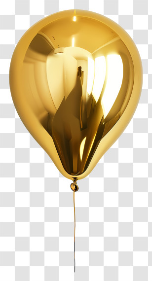 Gold Balloon - Shiny Golden Balloon For Celebration Transparent PNG
