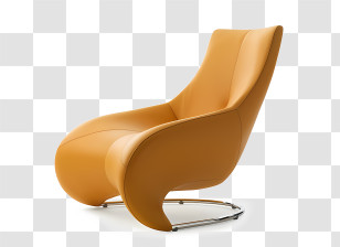 Sofa - Modern Stylish Yellow Chair Transparent PNG