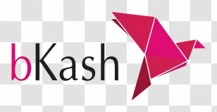 Bkash Logo - BKash Logo With Origami Pink Bird Transparent PNG