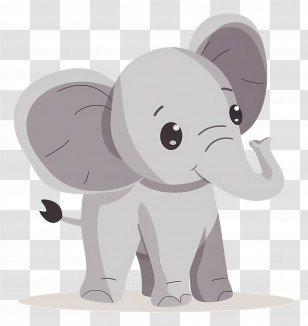 Cute Elephant - Adorable Baby Elephant Cartoon Illustration Transparent PNG