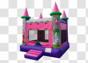 Orange County Inflatable Bouncers House Renting - Purple - Castle Princess Transparent PNG