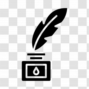 Feather Ink - Feather And Ink Bottle Icon Transparent PNG