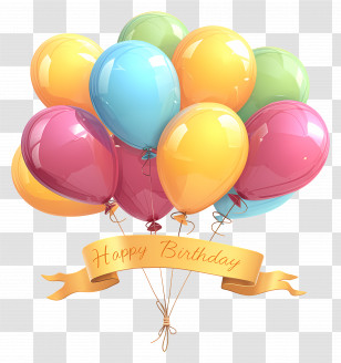 Birthday Balloon - Happy Birthday Balloons Transparent PNG