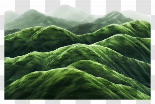 Green Mountains Background - Lush Green Rolling Hills Transparent PNG