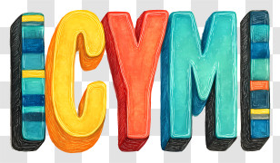 Word Icymi - Colorful ICYM Letters Transparent PNG