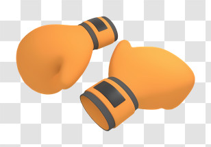Boxing Gloves - Orange Boxing Gloves For Training Transparent PNG