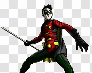 Drawing Cartoon Comics Dick Grayson Superhero - Robin Batman Transparent PNG