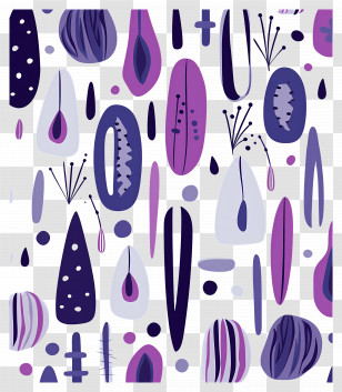 Abstract Backgrounds - Purple And Pink Organic Shapes Pattern Transparent PNG