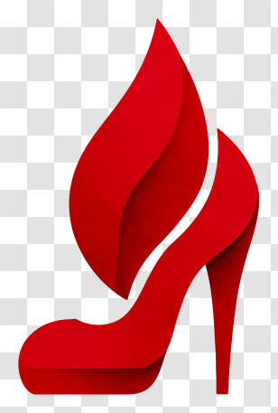 Shoe Logo - Red Flame High Heel Shoe Transparent PNG