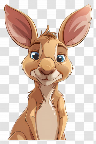 Kangaroo - Smiling Kangaroo Cartoon Transparent PNG