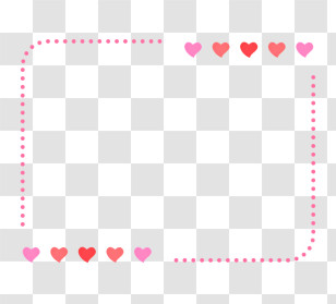 Heart Frame - Heart Themed Graphic Border Design Transparent PNG