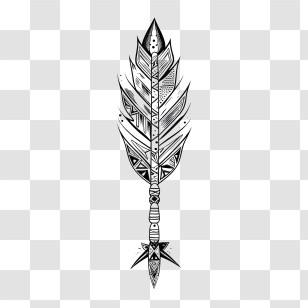 Indian Tribal Arrow - Tribal Pattern Feather Drawing Transparent PNG