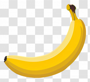 Banana - Ripe Yellow Banana Illustration Transparent PNG