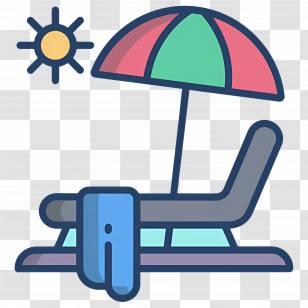 Beach Umbrella - Beach Chair With Umbrella For Summer Relaxation Transparent PNG